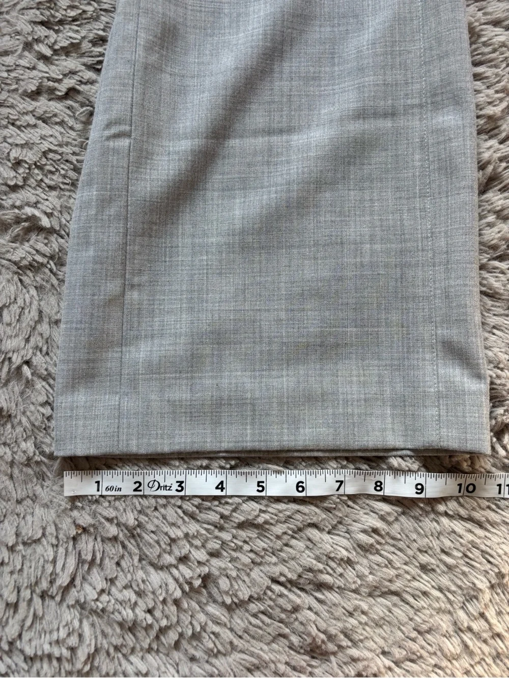 Y2K Body By Victoria Bridget Fit Grey Gray wide left Trouser work Pant size 10